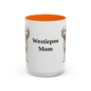15oz Westiepoo Dog Mom Mug, Orange, front view
