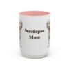 15oz Westiepoo Dog Mom Mug, Pink, front view