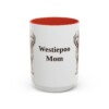 15oz Westiepoo Dog Mom Mug, Red, front view