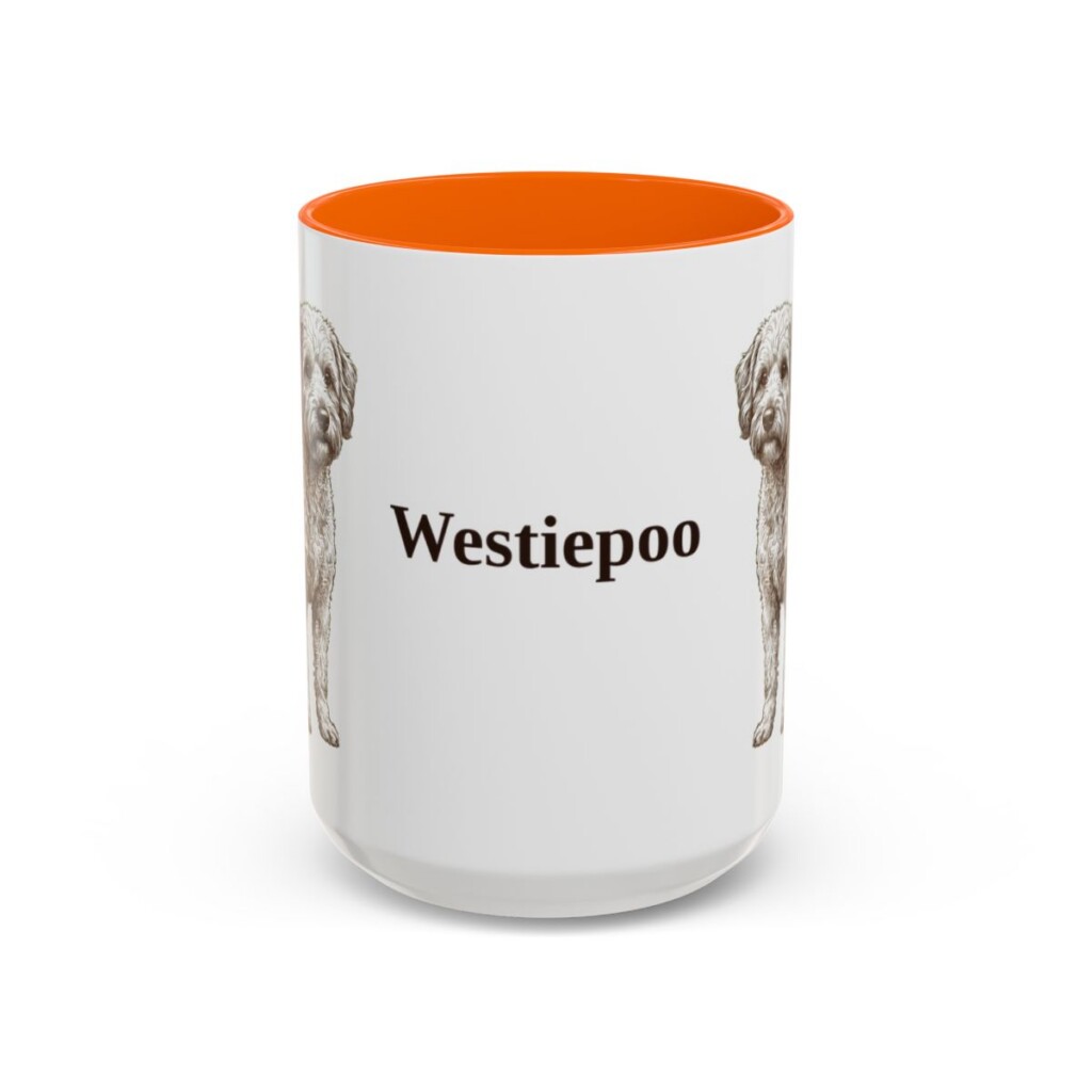 15oz-westiepoo-mug-orange 15oz Westiepoo Mug, Orange, front view