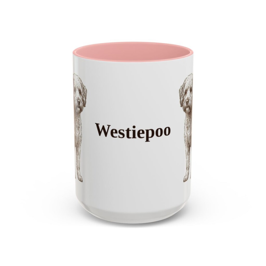 15oz-westiepoo-mug-pink 15oz Westiepoo Mug, Pink, front view