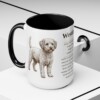 15oz Westiepoo Mug, Black, lifestyle photo