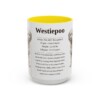 15oz Westiepoo Mug, Yellow, front view