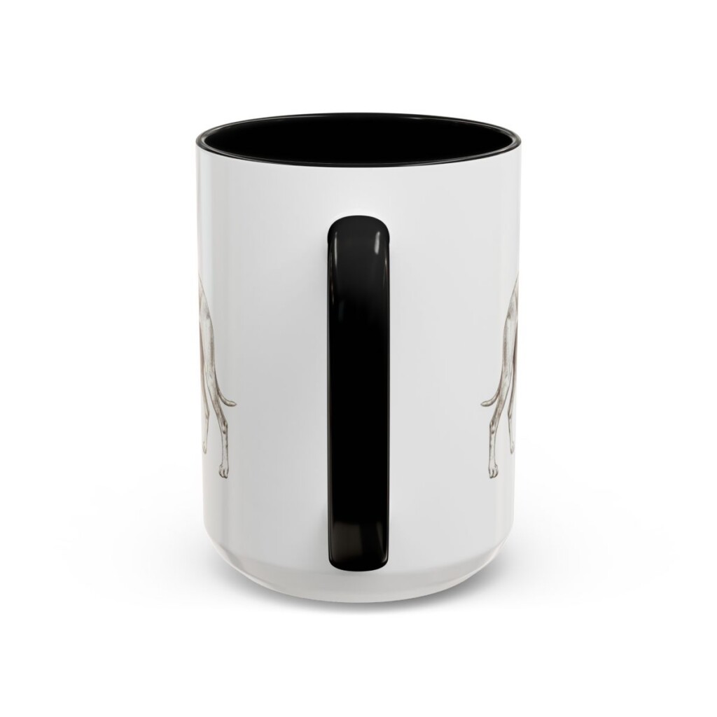 15oz Whippet Mug, Black, back view