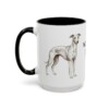15oz Whippet Dog Dad Mug, Black, left side view