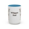 15oz Whippet Dog Dad Mug, Light Blue, front view