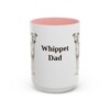 15oz Whippet Dog Dad Mug, Pink, front view