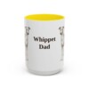 15oz Whippet Dog Dad Mug, Yellow, front view