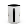 15oz Funny Whippet Mug, Black, back view
