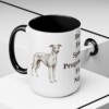 15oz Funny Whippet Mug, Black, lifestyle photo