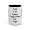 15oz Funny Whippet Mug, Black, front view