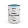 15oz Funny Whippet Mug, Light Blue, front view