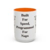15oz Funny Whippet Mug, Orange, front view