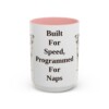 15oz Funny Whippet Mug, Pink, front view