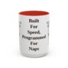 15oz Funny Whippet Mug, Red, front view