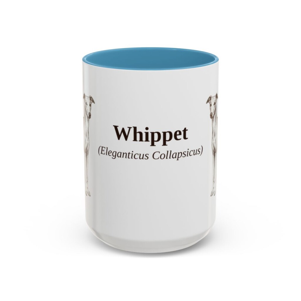 15oz-whippet-mug-latin-light-blue 15oz Whippet Latin Mug, Light Blue, front view