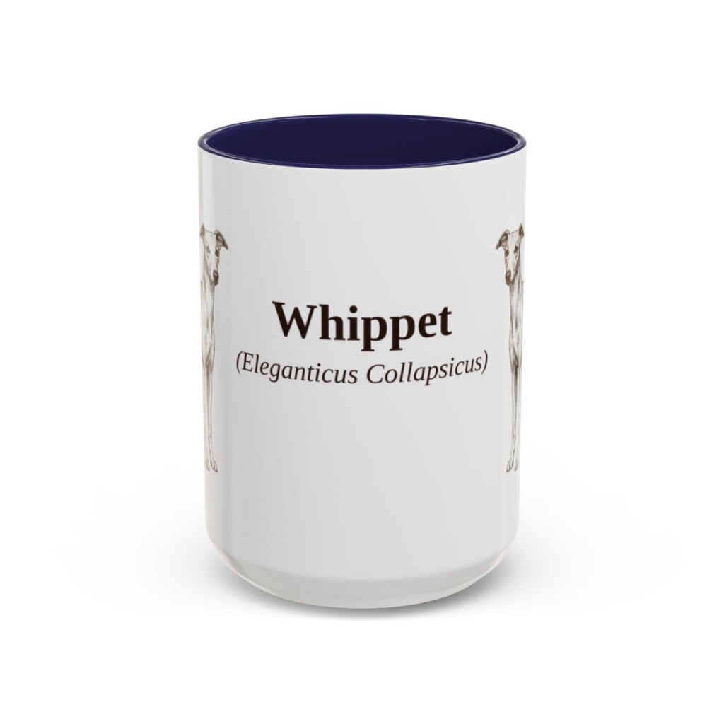 15oz-whippet-mug-latin-navy 15oz Whippet Latin Mug, Navy, front view