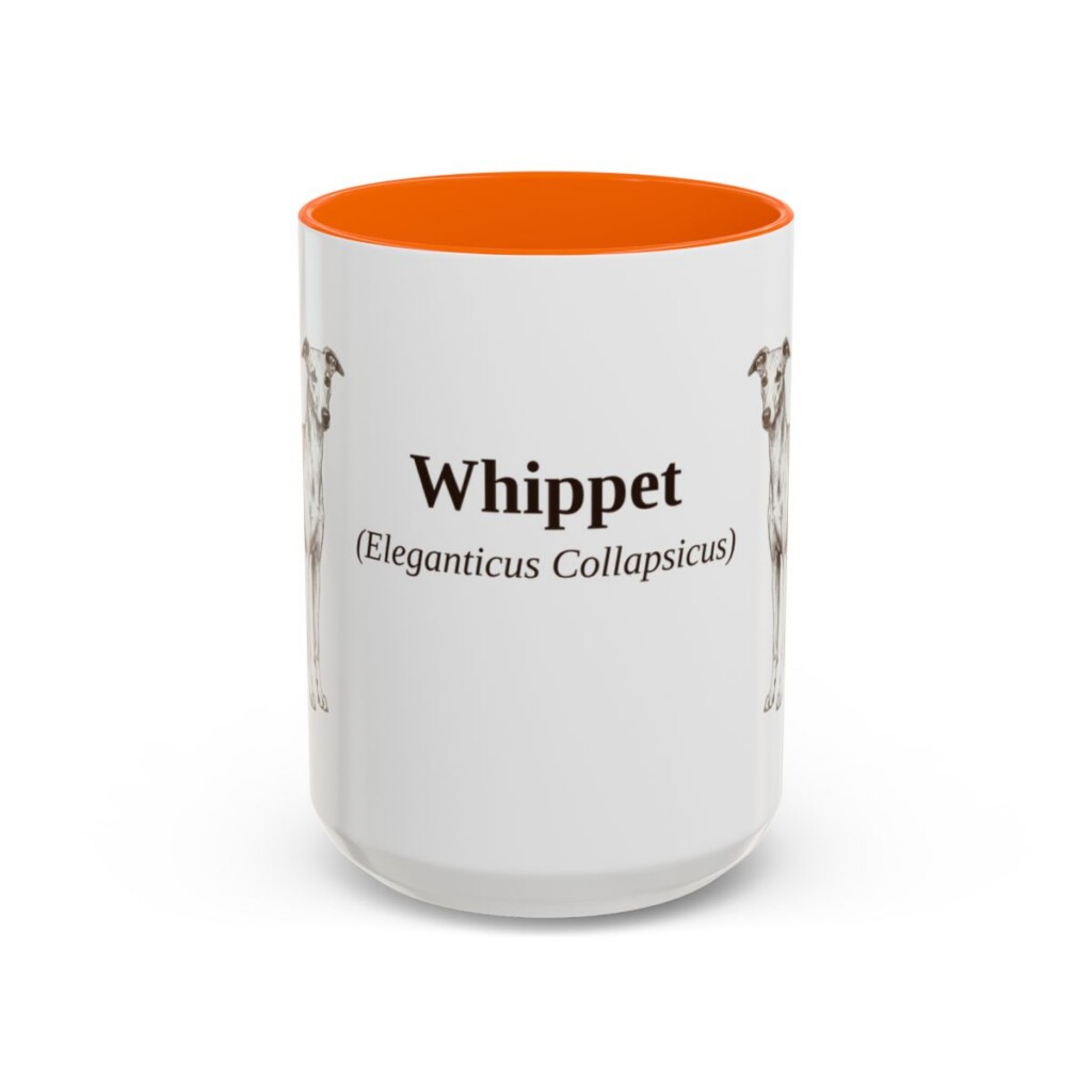 15oz-whippet-mug-latin-orange 15oz Whippet Latin Mug, Orange, front view