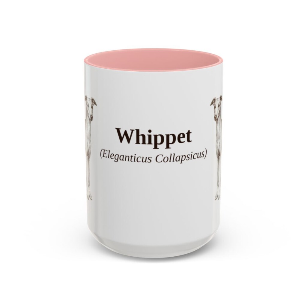 15oz-whippet-mug-latin-pink 15oz Whippet Latin Mug, Pink, front view