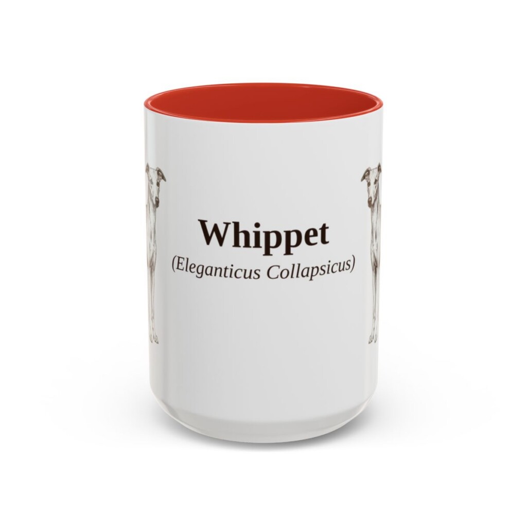 15oz-whippet-mug-latin-red 15oz Whippet Latin Mug, Red, front view