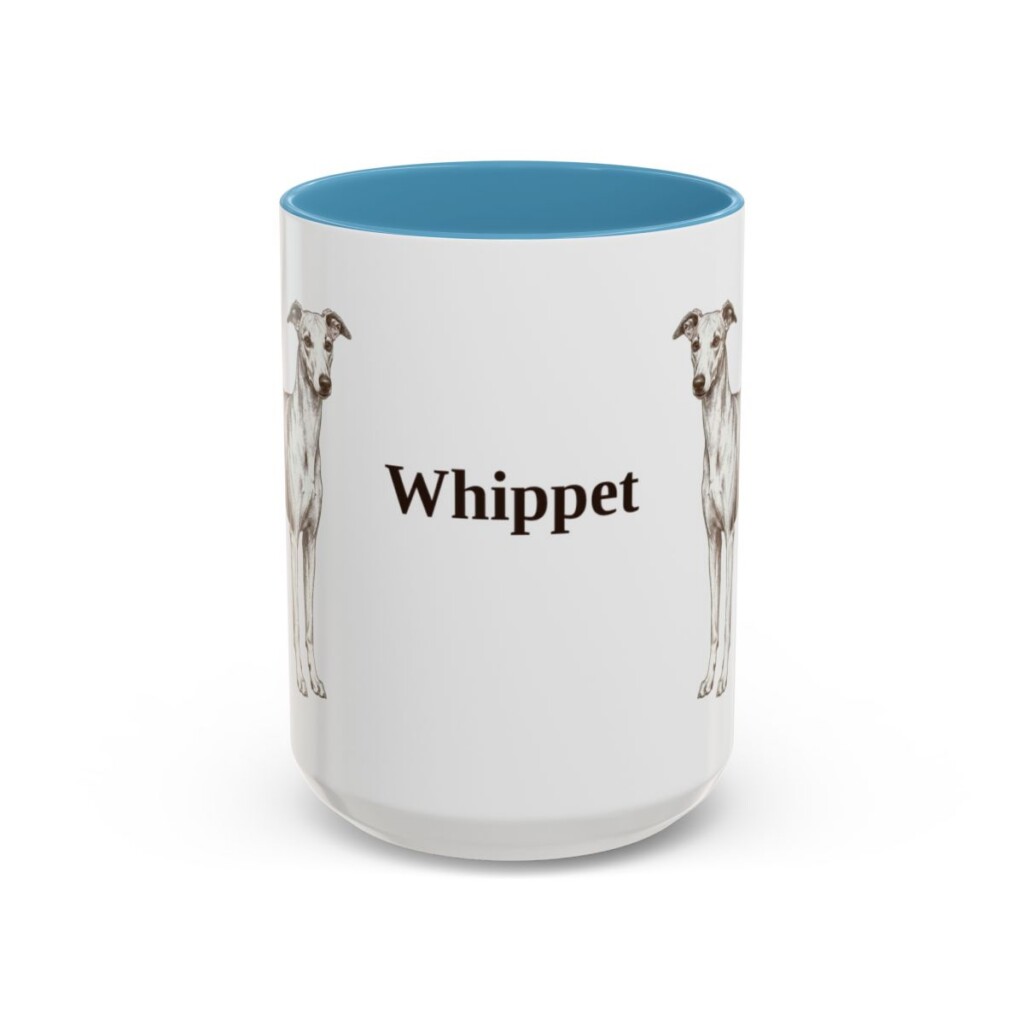 15oz Whippet Mug, Light Blue, front view