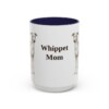 15oz Whippet Dog Mom Mug, Navy, front view