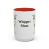 15oz Whippet Dog Mom Mug, Red, front view