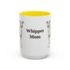 15oz Whippet Dog Mom Mug, Yellow, front view