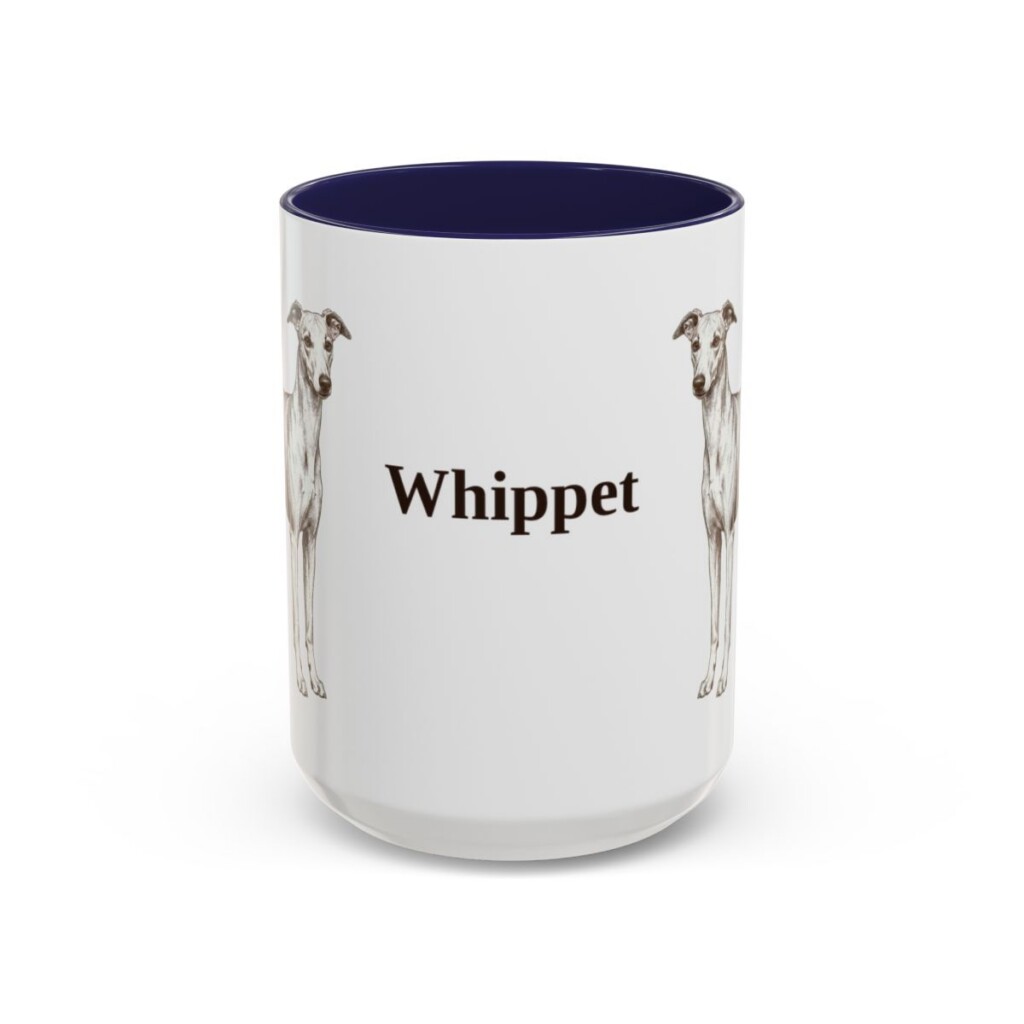 15oz Whippet Mug, Navy, front view