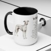 15oz Whippet Mug, Black, lifestyle photo