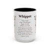 15oz Whippet Mug, Black, front view