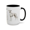 15oz Whippet Mug, Black, right side view