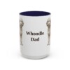 15oz Whoodle Dog Dad Mug, Navy, front view