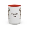 15oz Whoodle Dog Dad Mug, Red, front view