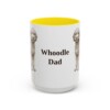 15oz Whoodle Dog Dad Mug, Yellow, front view