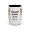 15oz Funny Whoodle Mug, Black, front view