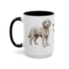 15oz Funny Whoodle Mug, Black, left side view