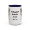 15oz Funny Whoodle Mug, Navy, front view