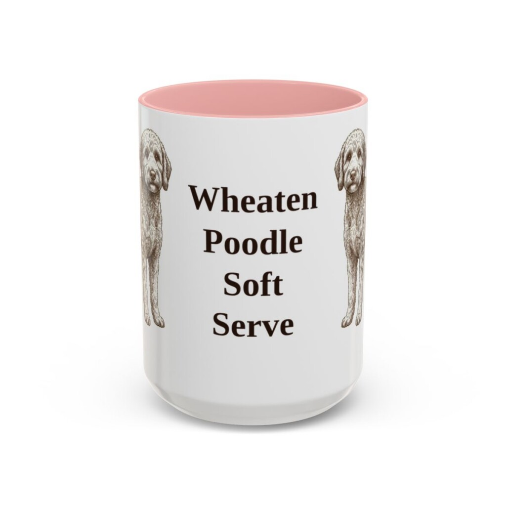 15oz Funny Whoodle Mug, Pink, front view