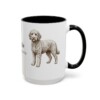 15oz Whoodle Latin Mug, Black, right side view