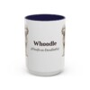 15oz Whoodle Latin Mug, Navy, front view