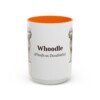 15oz Whoodle Latin Mug, Orange, front view