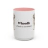 15oz Whoodle Latin Mug, Pink, front view