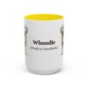 15oz Whoodle Latin Mug, Yellow, front view