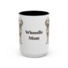 15oz Whoodle Dog Mom Mug, Black, front view