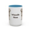 15oz Whoodle Dog Mom Mug, Light Blue, front view