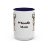 15oz Whoodle Dog Mom Mug, Navy, front view