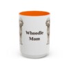 15oz Whoodle Dog Mom Mug, Orange, front view
