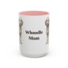 15oz Whoodle Dog Mom Mug, Pink, front view
