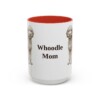 15oz Whoodle Dog Mom Mug, Red, front view